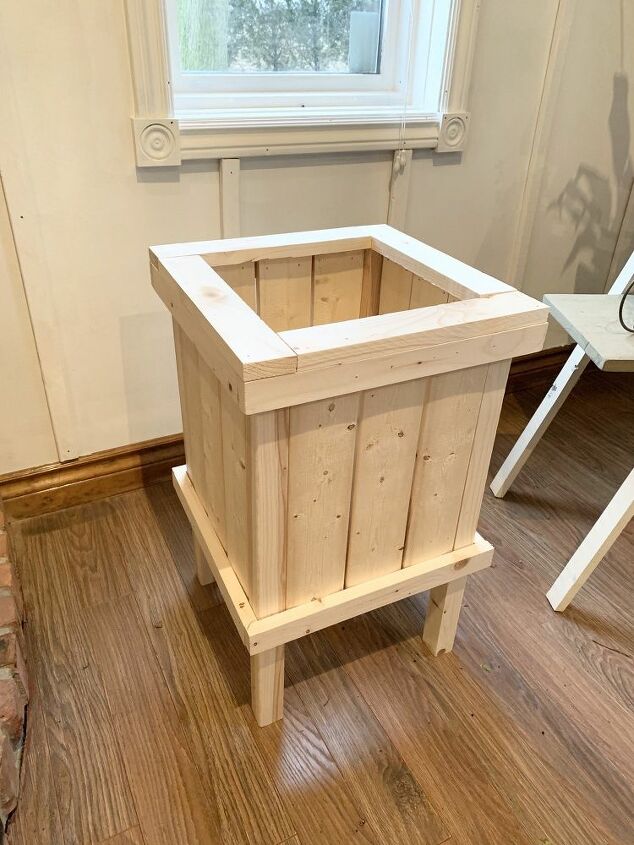 wood porch pot planter box