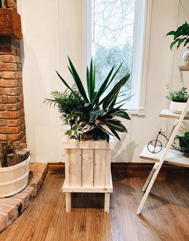 wood porch pot planter box