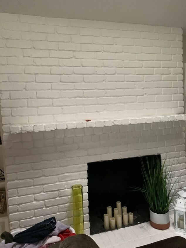 q white fireplace update