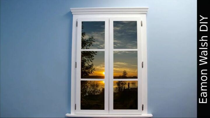 faux window frame with a view