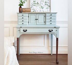 15 of the most beautiful furniture makeovers to inspire you this week, Paint a stately secretary cabinet