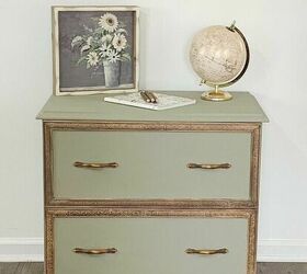 15 of the most beautiful furniture makeovers to inspire you this week, Add trim hardware to flip your file cabinet