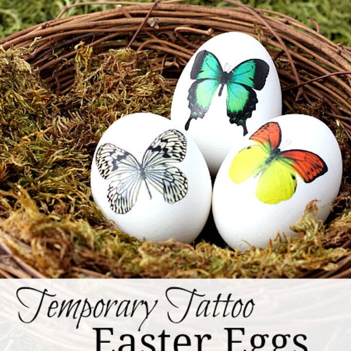 s 15 easter egg decorating techniques we can t wait to try this year, Apply temporary tattoos