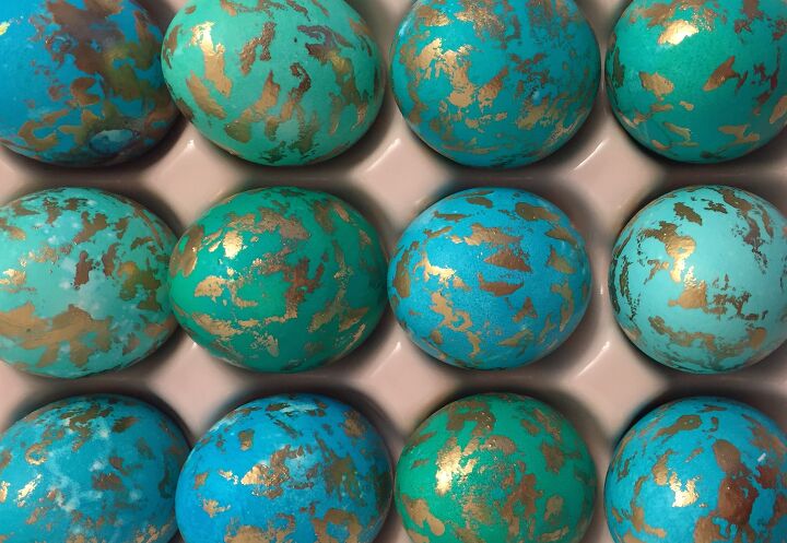 s 15 easter egg decorating techniques we can t wait to try this year, Gild them with a golden touch