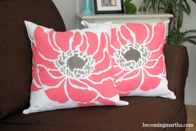 s 15 spring decor ideas that will brighten your home this week, Stencil accent pillows