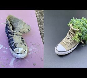 Jardinera de cemento para zapatillas