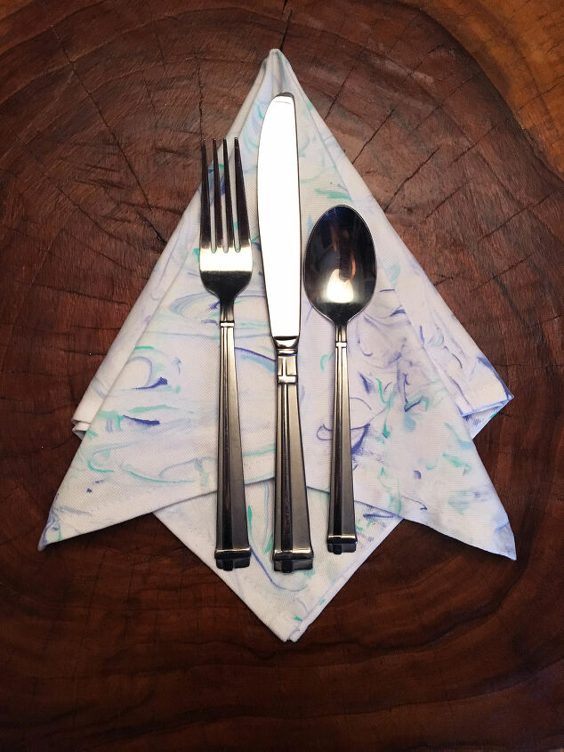s 8 creative ideas to do while you re stuck inside, Marbled Dinner Napkins