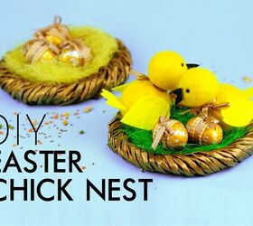 15 decoraciones de pascua que van ms all de los huevos de colores, Decoraciones de Pascua para exteriores DIY Chick Nest