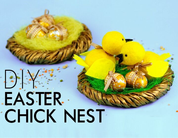 15 decoraciones de pascua que van ms all de los huevos de colores, Decoraciones de Pascua para exteriores DIY Chick Nest