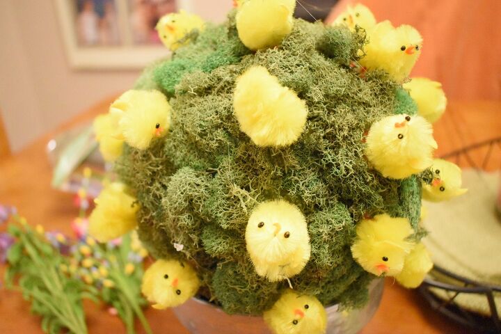 s 15 playful easter decorations that go beyond colorful eggs, DIY a chick topiary