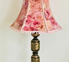 s use paper on your furniture for these great updates, Show off your lampshade s feminine side