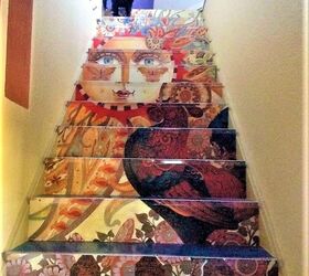 s use paper on your furniture for these great updates, Paste it on your stairs for an artsy illusion