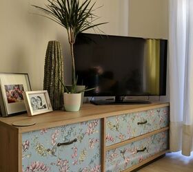 s use paper on your furniture for these great updates, Give your dresser a new front