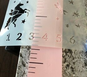 fairies and unicorns millennial pink growth ruler