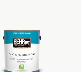 Behr satin wall paint, in Ultra Pure White