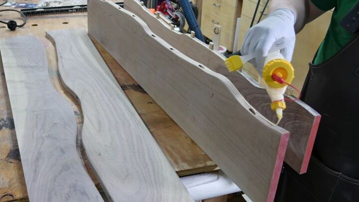how to create your own live edge river table from scratch, Attach the Boards