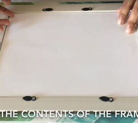 create an eye catching home for your trinkets with a diy vanity tray, Remove the Contents of the Frame