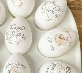 Decoración fácil de huevos de Pascua con papel de calcomanía al agua