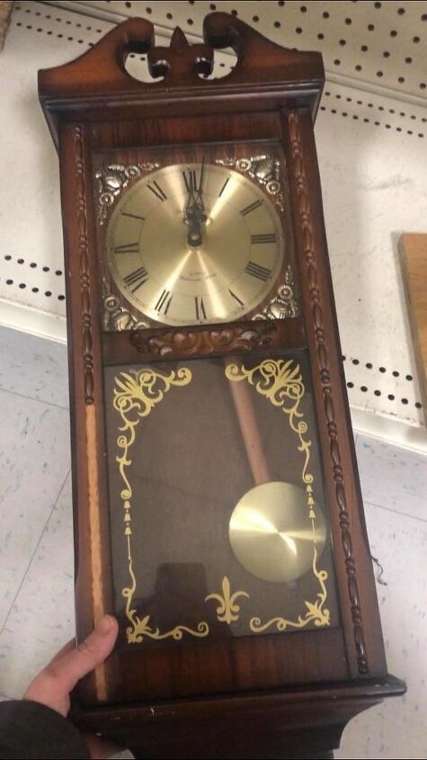wall grandfather clock upcycle
