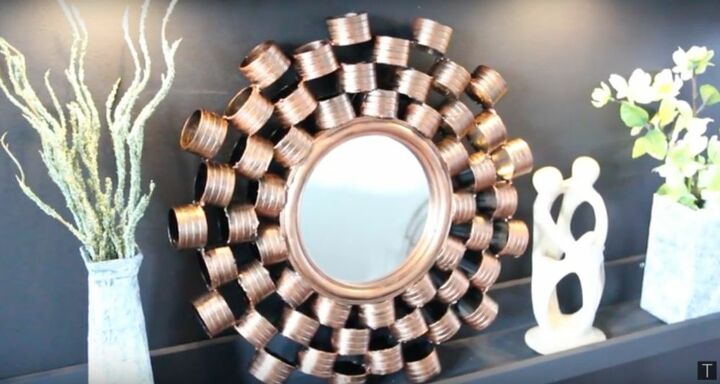 create a chic and stylish wall mirror in six simple steps, DIY Sunburst Mirror