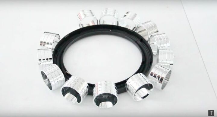 create a chic and stylish wall mirror in six simple steps, Attach the Napkin Rings