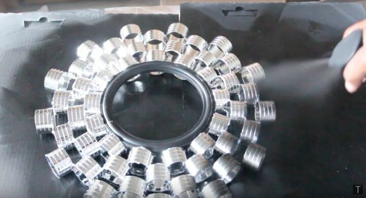 create a chic and stylish wall mirror in six simple steps, Spray Paint