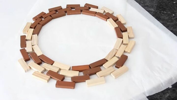 create your own diy decorative wall mirror in a few easy steps, Glue the Blocks Together