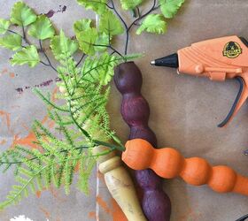 repurposed wooden spindle carrots