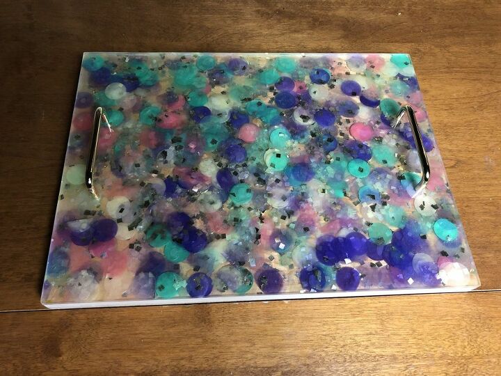 confetti serving tray fun project with kids