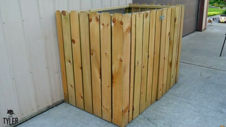 hide your ugly trash bins with this quick and easy build, Easy DIY Wooden Fence