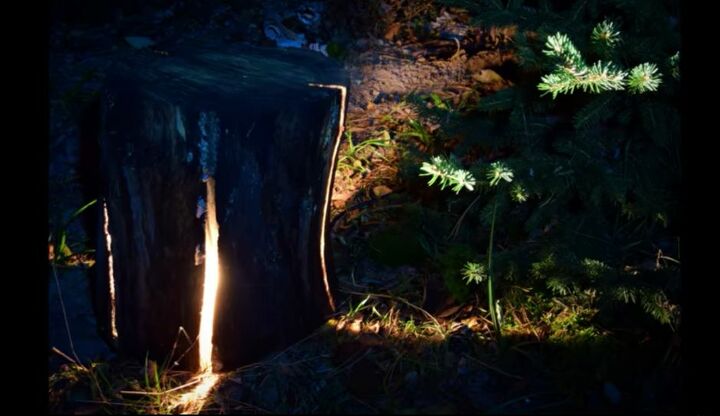 make an amazing garden lamp with your chainsaw, DIY Garden Light