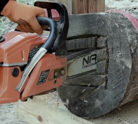 make an amazing garden lamp with your chainsaw, Carve Out the Inside