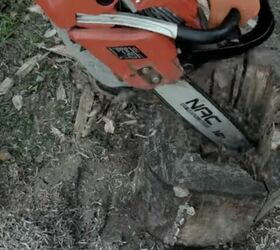 make an amazing garden lamp with your chainsaw, Cut the Cracks