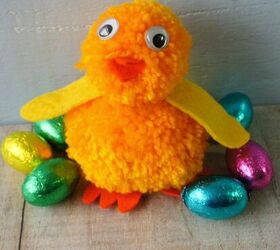 16 fun craft ideas you could do with your kids, This super cute pom pom chick