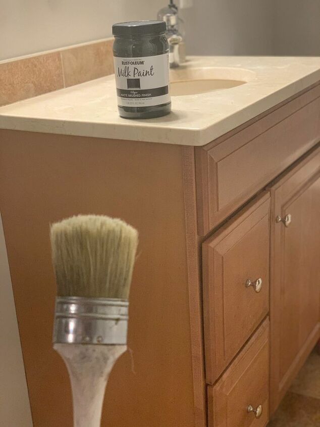 painted bathroom vanity