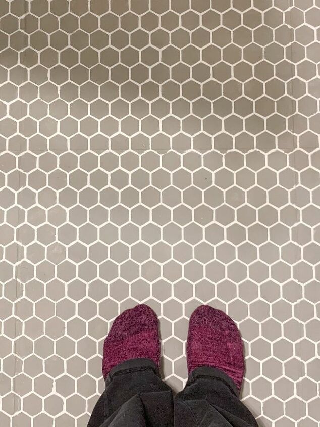 painted tile floor