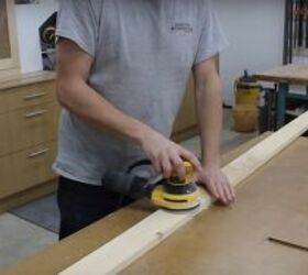 your easy guide to making diy floating shelves shaped like mountains, Sand the Wood