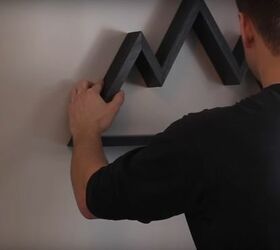 your easy guide to making diy floating shelves shaped like mountains, Hang Your DIY Floating Mountain Shelves