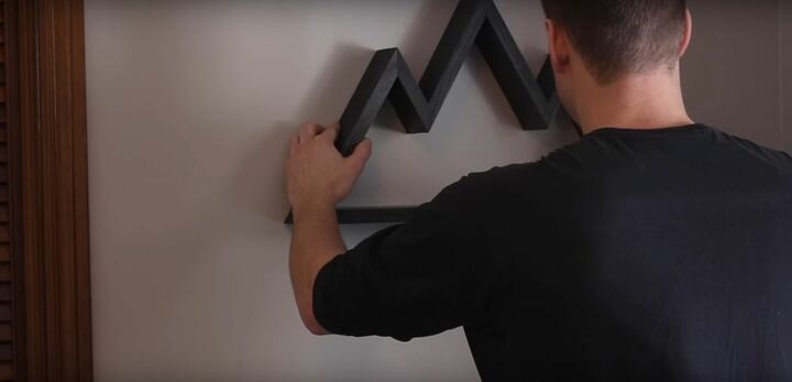 your easy guide to making diy floating shelves shaped like mountains, Hang Your DIY Floating Mountain Shelves