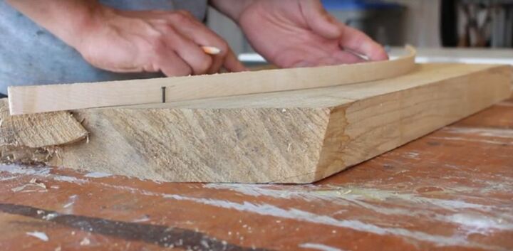 aprenda a criar um lustre de madeira esculpida para sua mesa de jantar, Encontre a curva desejada