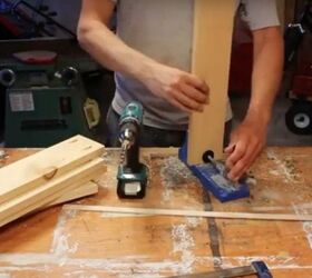 how to build diy shed doors in 13 simple steps, Drill Pocket Holes