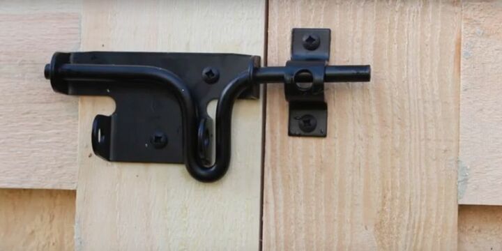 how to build diy shed doors in 13 simple steps, Add a Lock for Safety