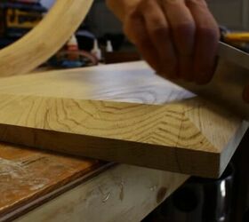 how to make a diy dining room table using bent lamination, Cut and Sand Base Edges