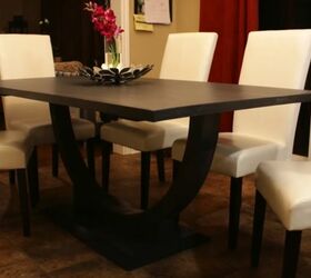 how to make a diy dining room table using bent lamination, Stain