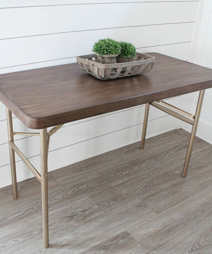 folding table makeover with retique it liquid wood