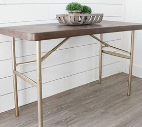 folding table makeover with retique it liquid wood
