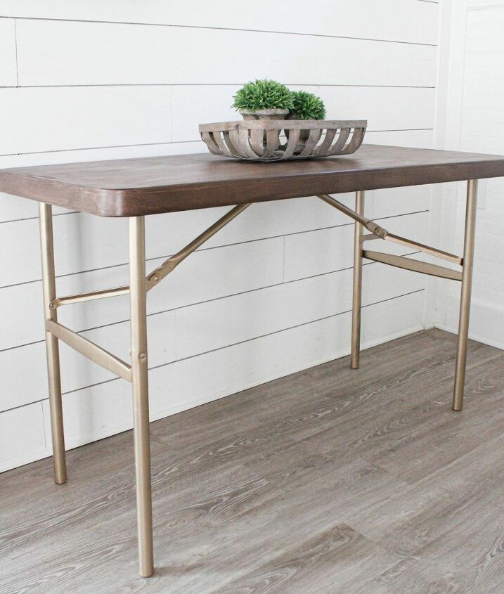 folding table makeover with retique it liquid wood