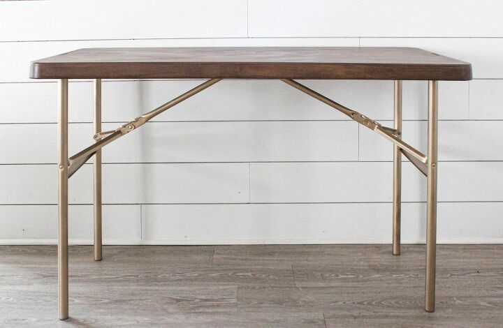 folding table makeover with retique it liquid wood