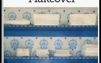 Cambio de imagen del armario de lino azul y blanco