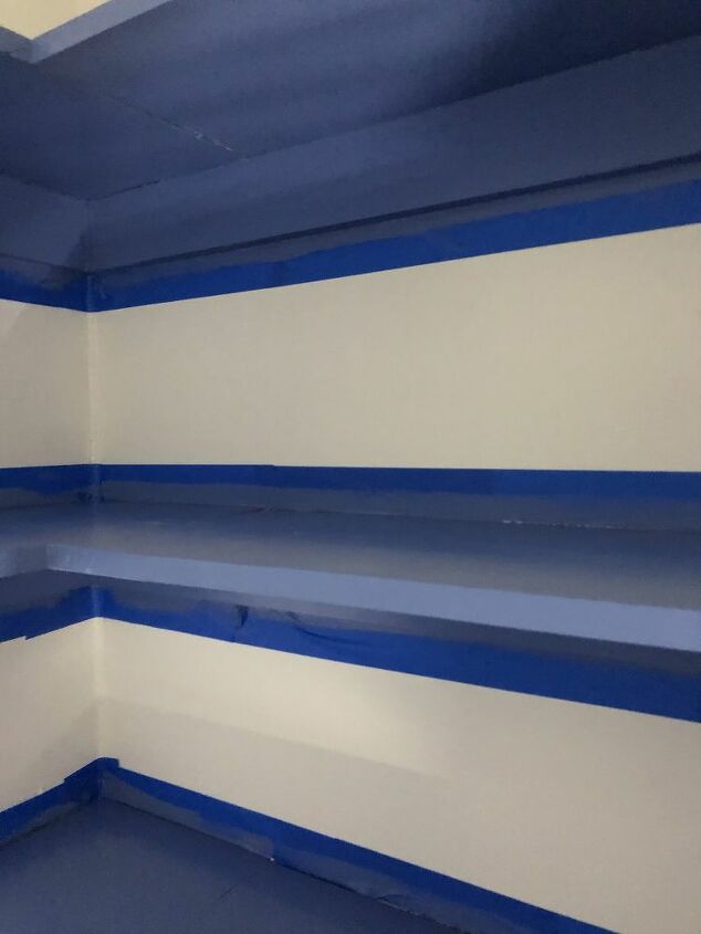 reforma de armrio de linho azul e branco